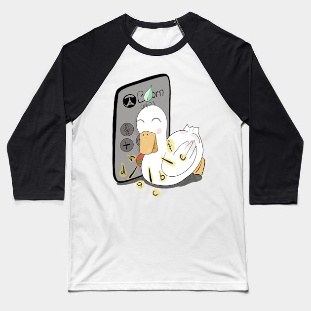 Chit chat Doo Doo duck Baseball T-Shirt by LaartStudio